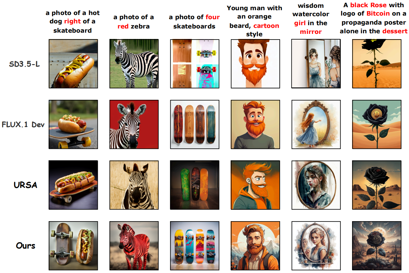 GenEval qualitative comparison results