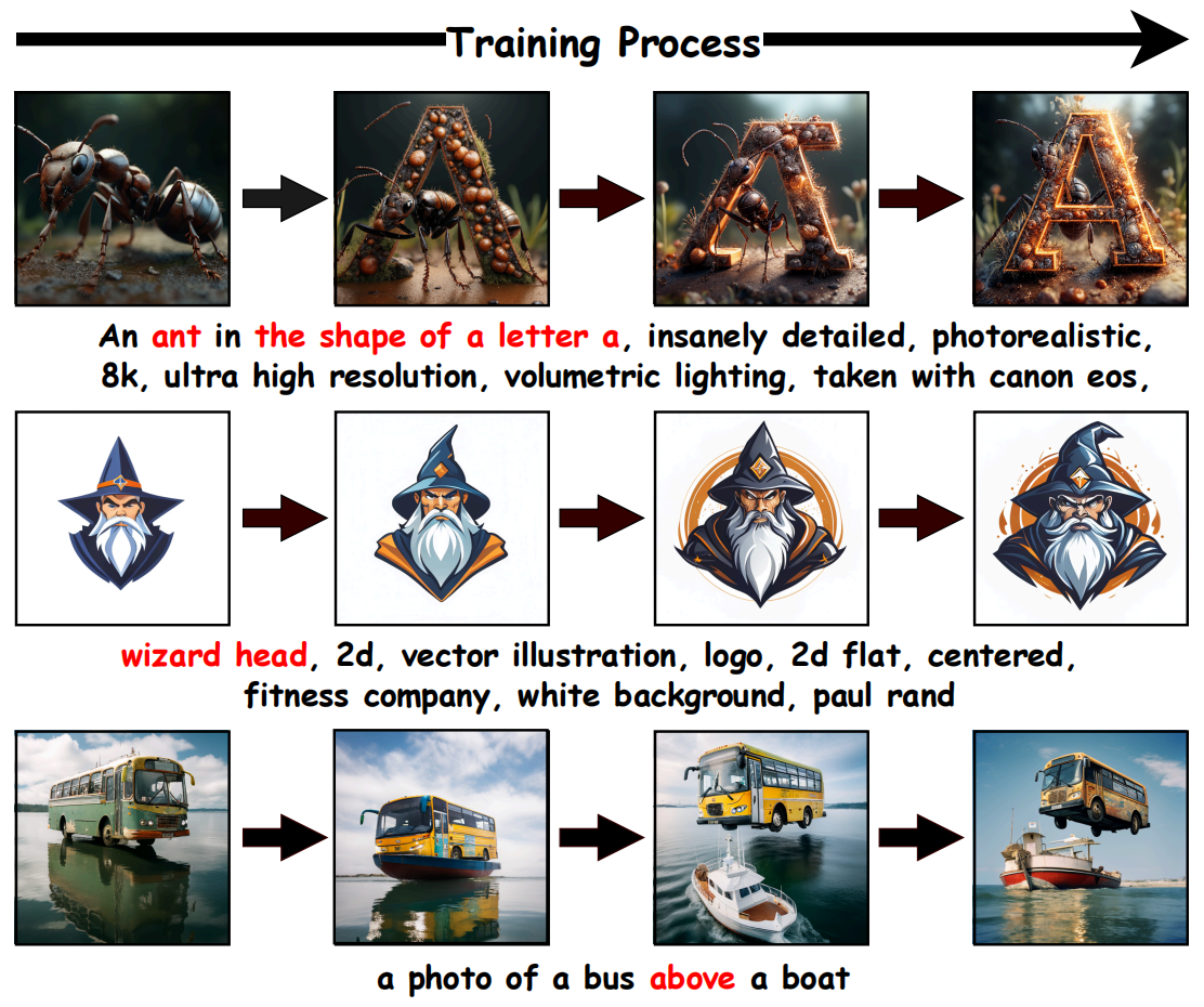 Training process visualization